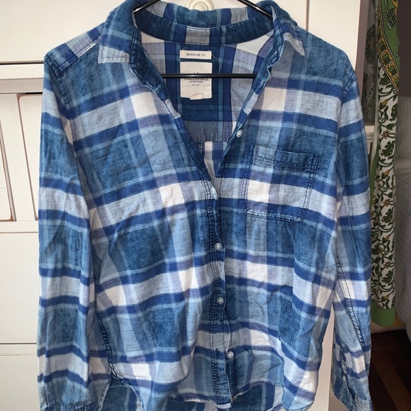 American Eagle blue flannel - Picture 3 of 4